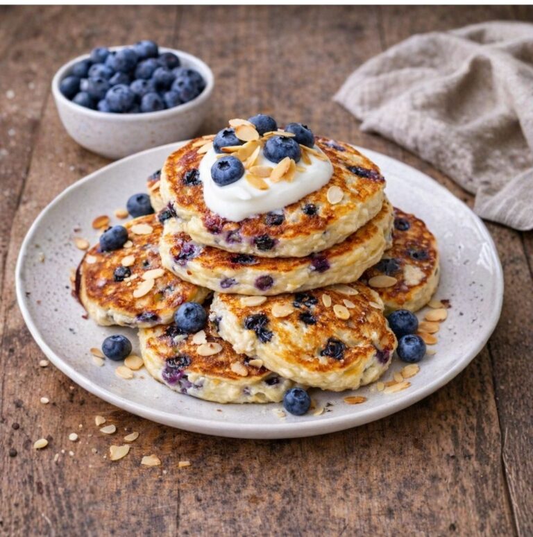 Placuszki jogurtowe z borówkami